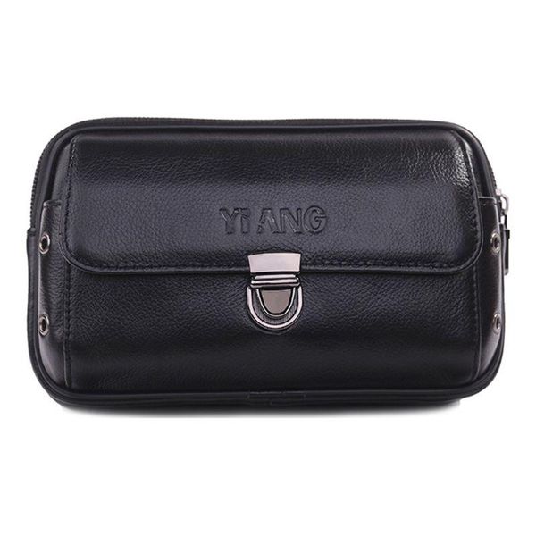 

men belt phone pouch coin waist bag leather pack sport hiking outdoor wallet bags