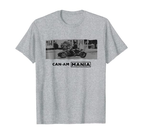 

can-am mania tee shirt, White;black