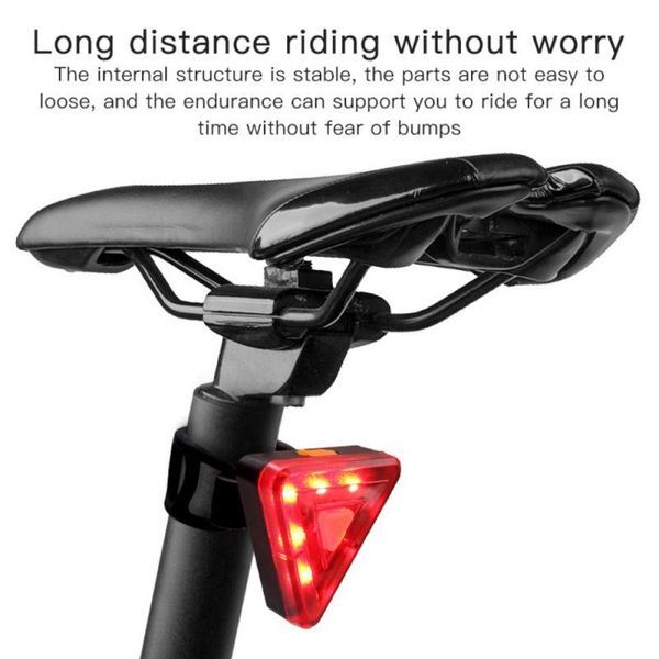 

riding triangular taillights multiple flash modes waterproof highlight mountain warning light usb rechargeable/battery bike lights