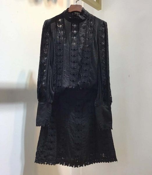 

skirt arrival suits autumn 2 piece set women butterfly embroidery long sleeve blouse+white pink black skirt sets