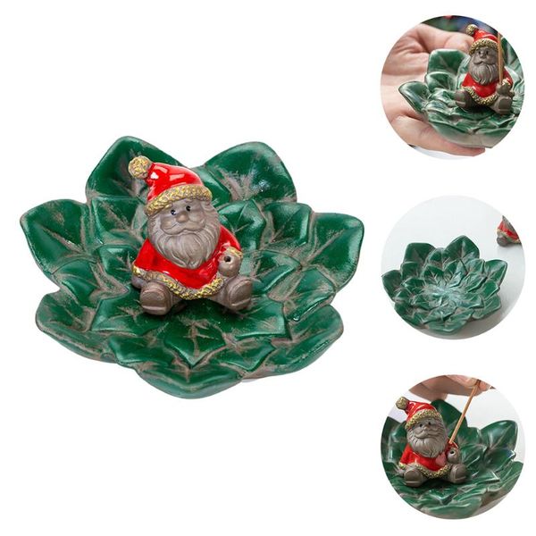 

fragrance lamps ceramic incense stick holder santa claus tray ornament supply