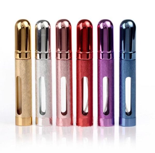 12ml 6 cores recarregáveis ​​mini portátil viagens perfume frasco atomizador para névoa perfume 200pcs sn395