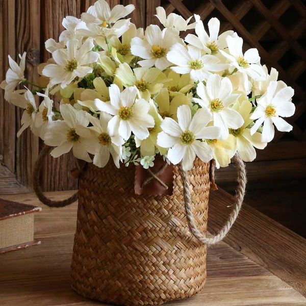 

daisy artificial flowers 10 heads mini marigolds chrysanthemum bouquet silk vases wreath wedding home garden decoration decorative & wreaths
