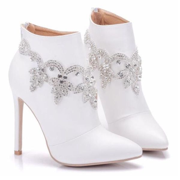 

fashion women ankle boots shoes heels zipper woman party wedding, Black