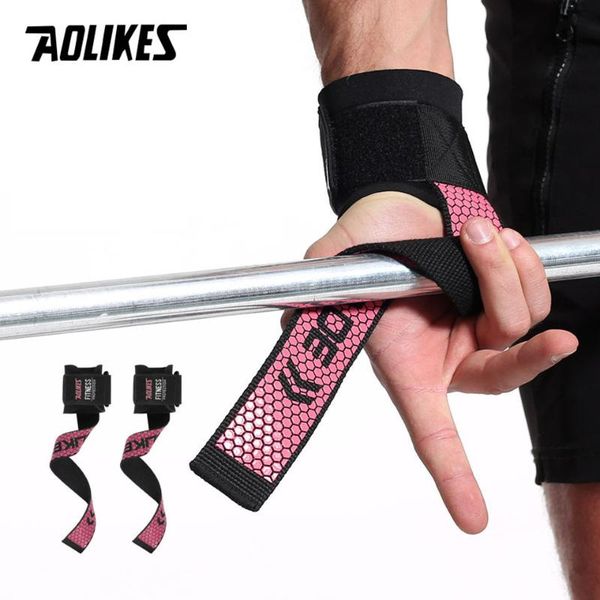 

wrist support aolikes 1 pair weightlifting wristband sport crossfit training hand bands straps wraps guards for gym fitness, Black;red