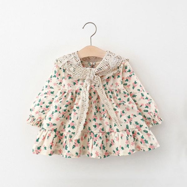 

girl's dresses fall flower girls cute korean toddler chidlren costume autumn little girl clothes baby kids dress, Red;yellow