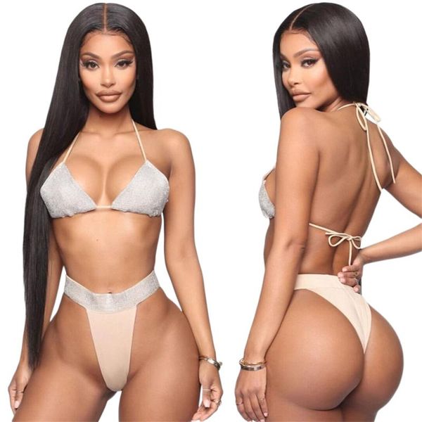 

women's swimwear women swimsuit bra and panty set see through bikini swimming suit for micro arrival, White;black