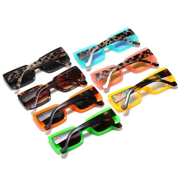 

sunglasses fashion retro square women classic design trendy brand men plastic frame glasses luxury eyewear uv400, White;black