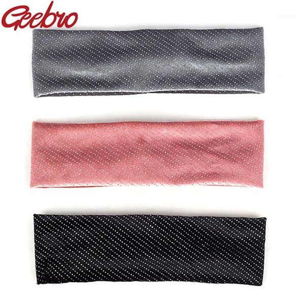 

geebro women rhinestone stripe headband turban solid ribbed warmer hairband elastic hair bands girls lady head band headdress1
