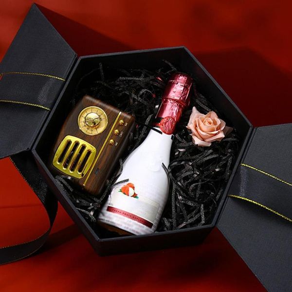 

gift wrap bowknot hexagonal box wedding candy holder birthday party packaging case