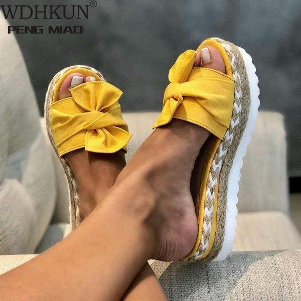 

dress shoes wdhkun 2021 summer fashion sandals women bow slipper indoor outdoor flip-flops beach female slippers, Black