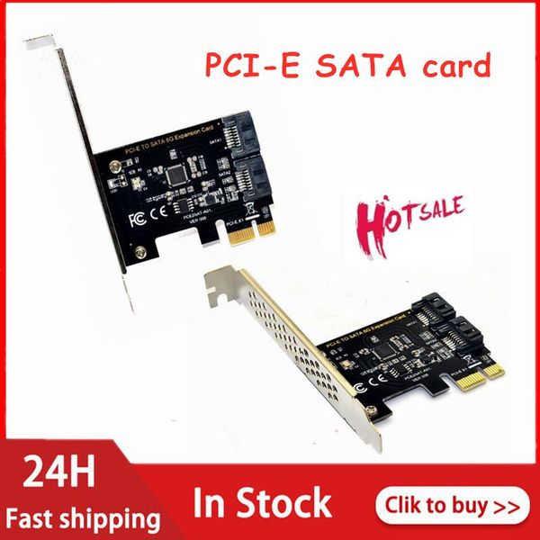 

computer cables & connectors pci-e sata card controller x1 x2 x4 x8 x16 sata3.0 expansion low profile bracket express converter accessory