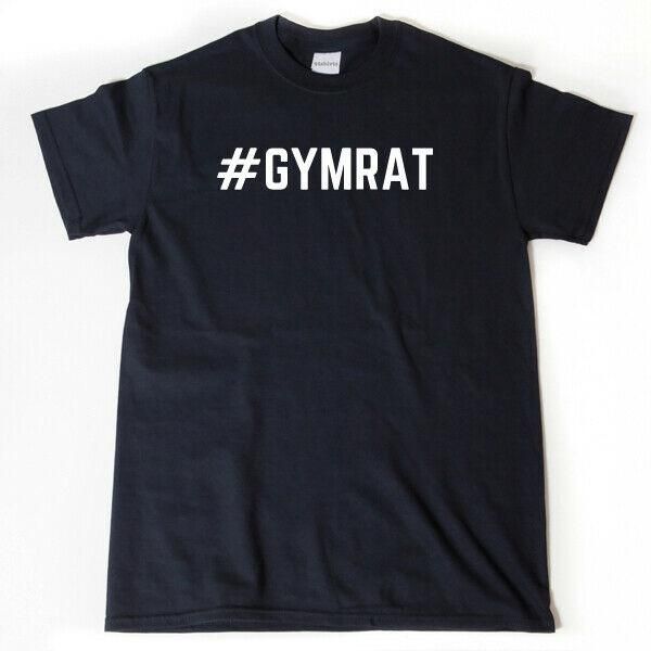 

men's t-shirts gym rat shirt hashtag gymrat t-shirt funny weightlifting fitness motivation, White;black