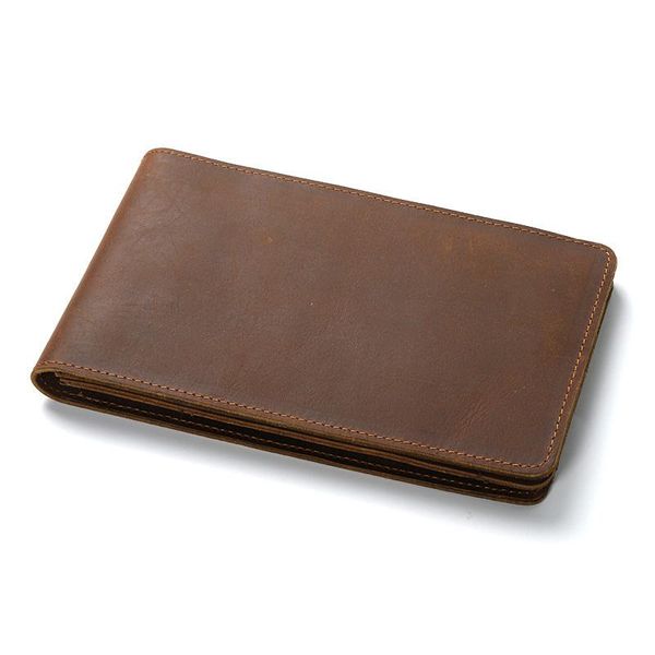 

wallets genuine leather casual wallet vintage style crazy horse long multi-card position, Red;black