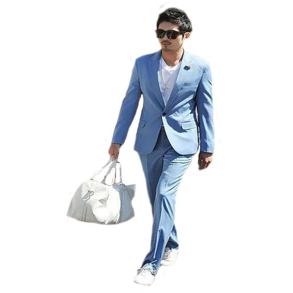 

men's suits & blazers 2021 two pieces suit casual fit button blazer side vent jacket and pants for wedding party tuxedo, White;black