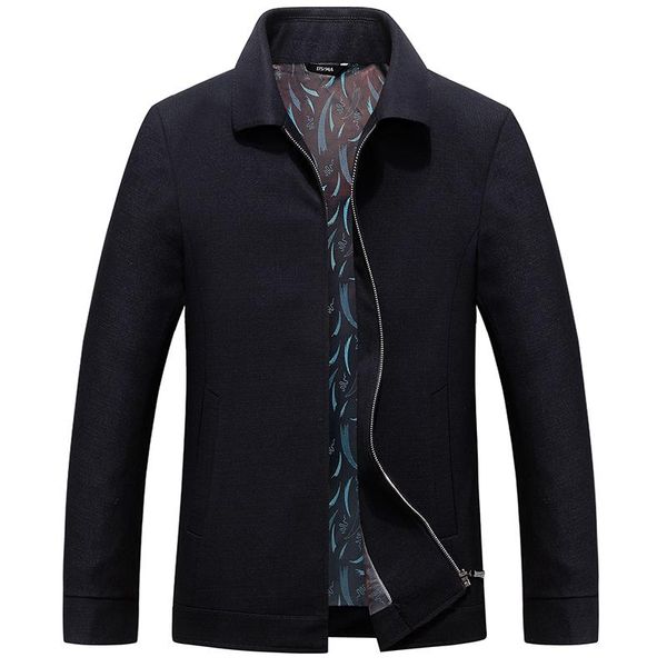 

men's jackets gentlemen zipper coats and spring turn-down collar 50% off business casual men solid, Black;brown