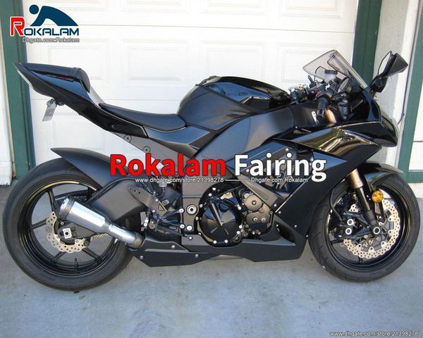 Schwarze Motorradverkleidungen für Kawasaki Ninja ZX10R 08 09 10 ZX 10R 2008 2009 2010 (Spritzguss)