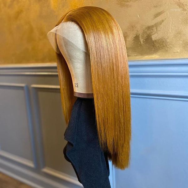 

long ginger orange color silky straight wigs glueless lace front closure synthetic wig with baby hair daily wear1, Black