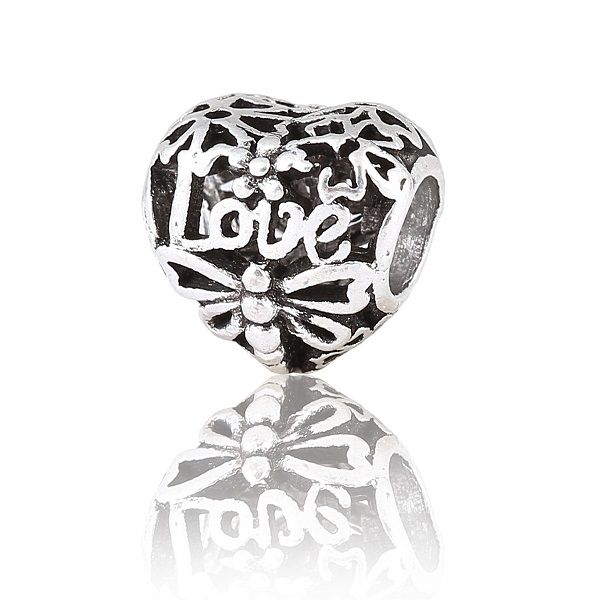 

fits pandora bracelets 30pcs love heart dragonfly pendant dangle charms beads silver charms bead for wholesale diy european necklace jewelry, Black