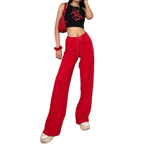 

women's ruffle pants high-waist trousers lace-up solid party dance club loose wide-leg fall bottoms & capris, Black;white