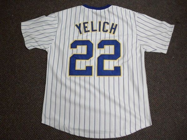 

custom christian yelich sewn new jersey men women kids youth baseball jersey, Black