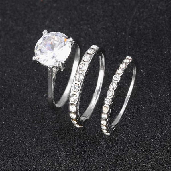 

wedding rings jewelry white gift dazzling fashion women exquisite ring synthetic gem, Slivery;golden