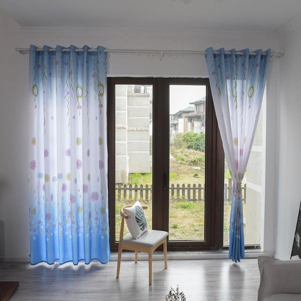 

curtain & drapes hydrangea wood grain sheer tulle window treatment voile drape valance fabric dormitorio curtains for livingroom 3.29