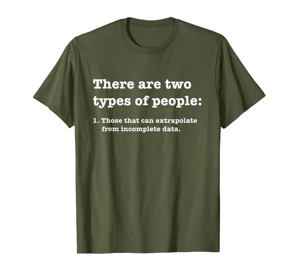 

Two types of people Incomplete Data Extrapolate T Shirt, Mainly pictures