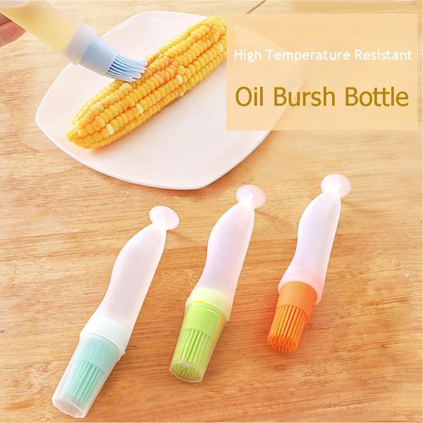 

tools & accessories barbecue silicone kitchen gadgets portable temperature resistant bbq basting brushes oil bottle brush baking