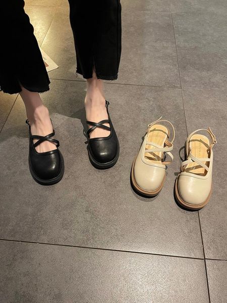 

sandals roman 2021 summer low-heeled shoes with strap suit female beige all-match espadrilles platform gladiator comf, Black