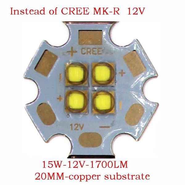 

bulbs 2pcs 6v/12v lg3535 4chips 4-18w led emitter instead of mkr xhp50 cool white warm with 20mm cooper pcb