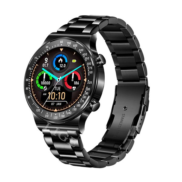 

dial call smart watch 1.3-inch new full touch screen steel band man watches sport health tracker smartwatch for men