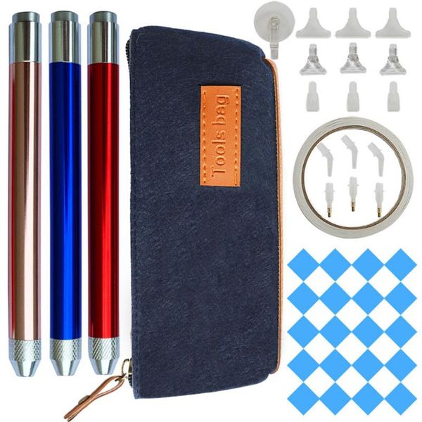 

diamond painting handmade point drill pen head sets 5d tools glue clay diy craft for beginners amateurs with luminous lighting