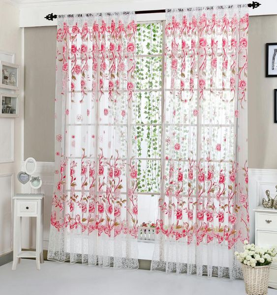 

curtain & drapes filter daylight softly billow pleasantly peony sheer tulle window treatment voile drape valance pink w30515
