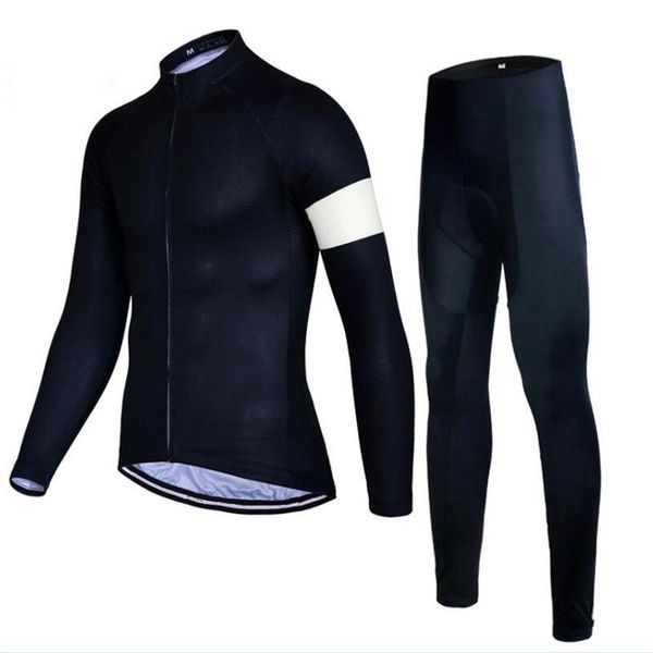 

racing sets autumn winter bike clothing suit pro team cycling long sleeve bicycle men jersey with pants selling, Black;blue