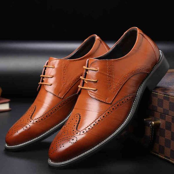 

broach shoe big 39-48 formal men's luxury size flat shoes vyly, Black