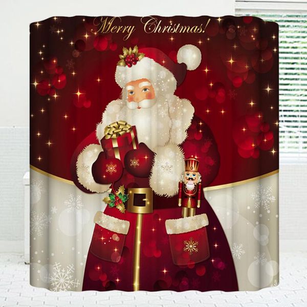

shower curtains 150x180cm christmas curtain 3d printing santa claus home decor proof waterproof cloth bathroom