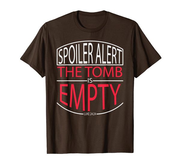 

spoiler alert the tomb was empty christian shirt - badge, White;black