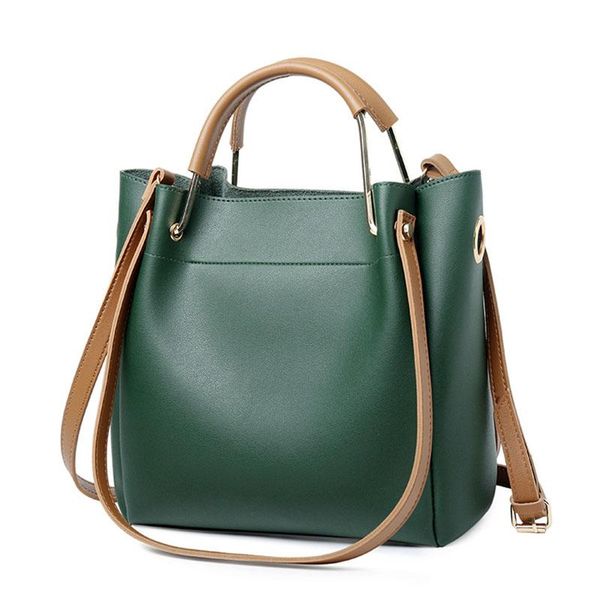 

evening bags women's handbag european and american easy-to-fit fashion diagonal shoulder bag large-capacity color-contrasting bucket