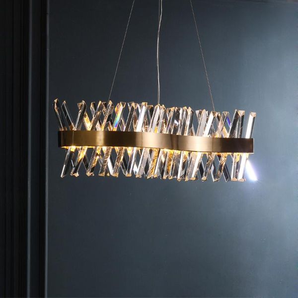 

postmodern gold crystal designer lustre chandelier lighting suspension luminaire lampen for dinning room chandeliers