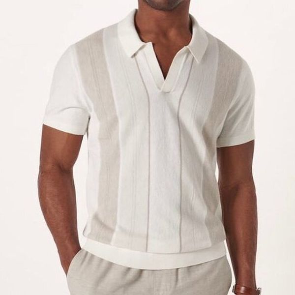 

pure white men s street polo shirt, comfortable, classic fashion, daily travel, work party, White;black