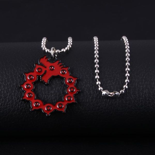 

the seven deadly sins meliodas dragon necklaces nanatsu no taizai pendant necklace for men choker jewelry accessories chains, Silver