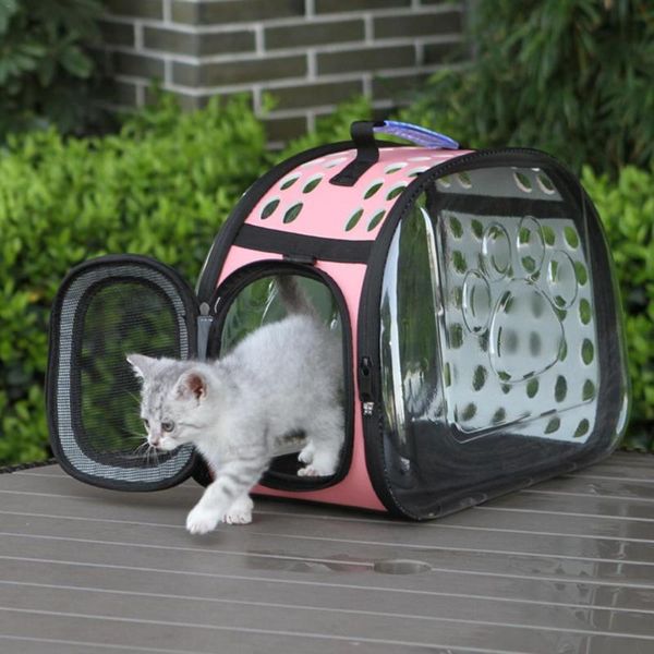 

cat carriers,crates & houses carrier bag breathable transparent puppy backpack cats box cage small dog pet travel handbag