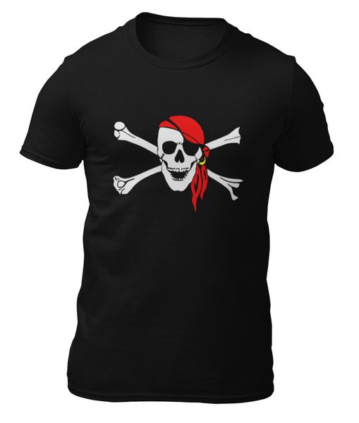 

Pirate skull-shirt-t-shirt -, White;black