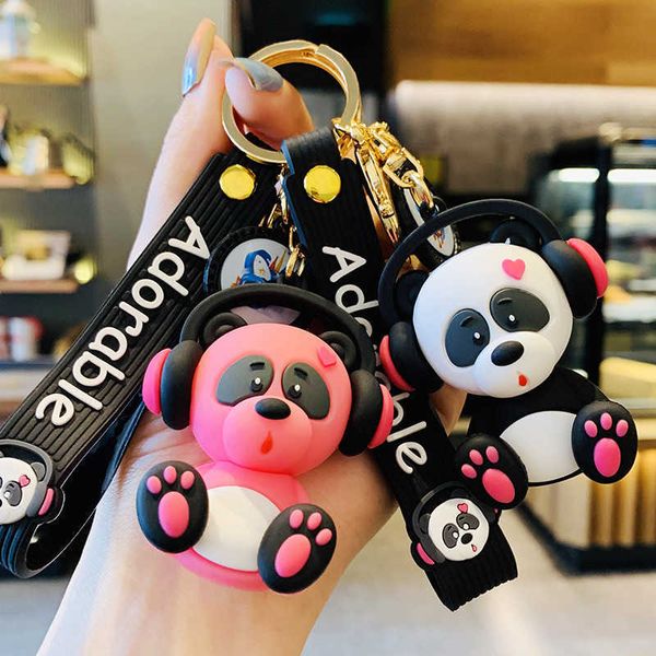 Creative Music Elephant Panda Doll Lovely Key Buckle Ragazzi e ragazze Zaino Ciondolo Coppia Borse Cartoon Portachiavi G1019