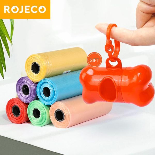

dog travel & outdoors rojeco biodegradable poop bags dispenser pet pooper scooper bag for cat carrier case cleaning waste holder