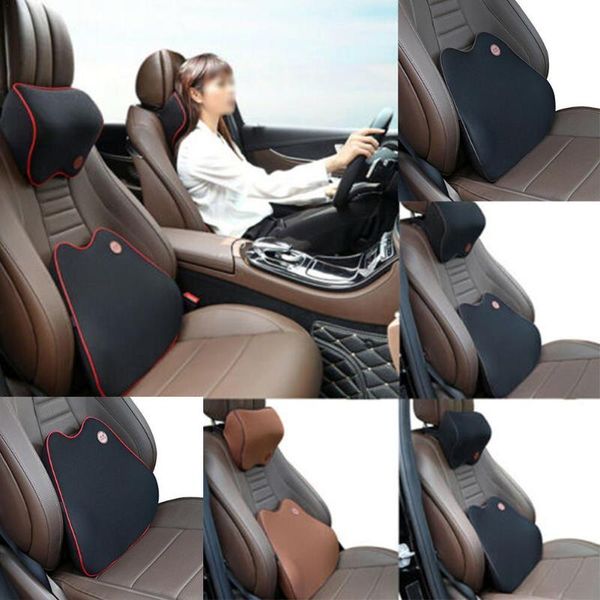 

seat cushions car headrest pillow auto memory foam neck head support lumbar for office chair cushion