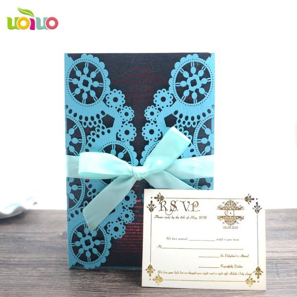 

greeting cards 50set inc170 romantic wedding party event sky blue card birthday business invitation envelope