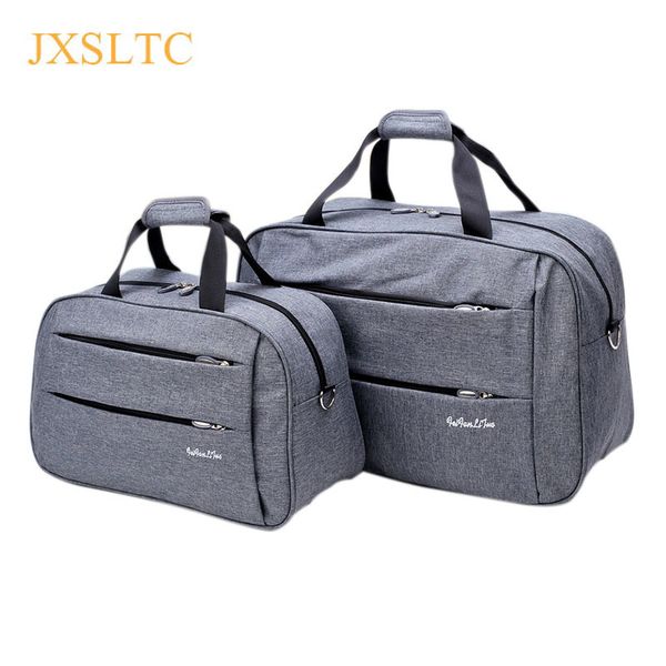 

duffel bags luggage travel waterproof canvas men women big bag wheels man shoulder black gray blue carry on cabin 200921