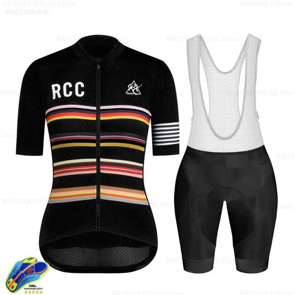 

racing sets raphaful lady cycling clothing summer short sleeve jersey set women mtb kit vintage pattern breathable road bike clothes, Black;blue